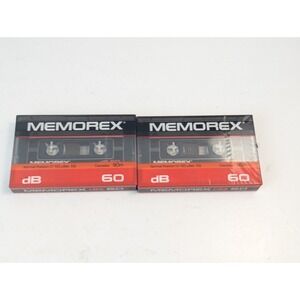 Memorex DB‎ 60 Minutes Blank Audio Recording Cassette Tape x2. New & Sealed